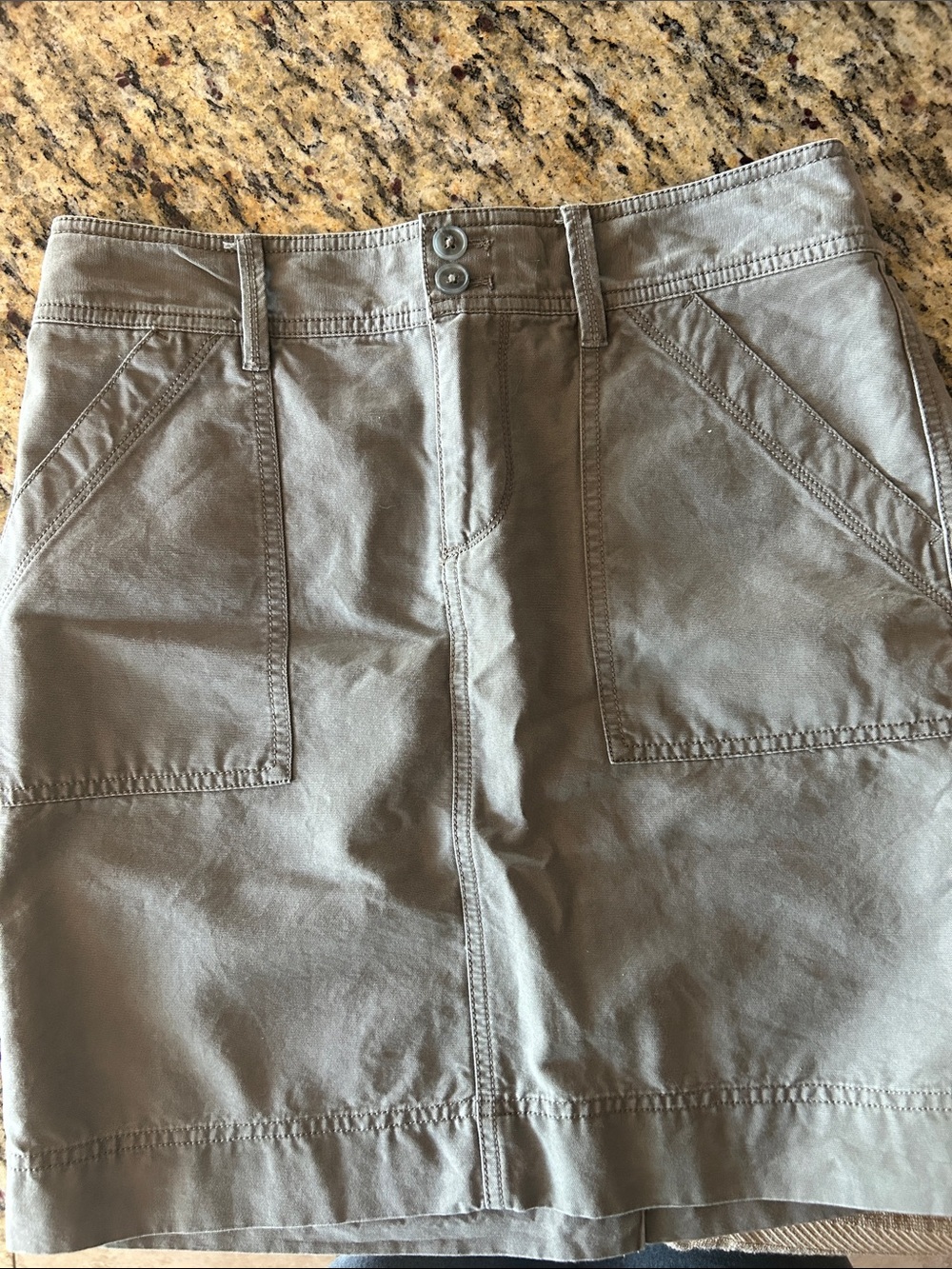 LOFT Army Gray Cargo skirt